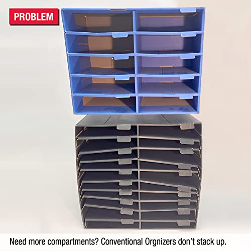 Ultimate Office TierDrop Desktop Organizer 4 Compartment ADD-ON for 2-Wide - size: 4-Compartment Add-On
