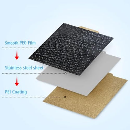 AD5X/AD5M Build Plate Removable Double Sided Textured PEI & Smooth PEO - color: Gold