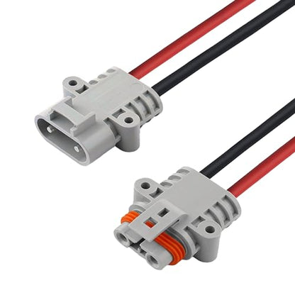 50A Battery Quick Connect Pair,IP68 Waterproof 8AWG Pre-Wired Plugs - size: Anderson 50A Waterproof Connector