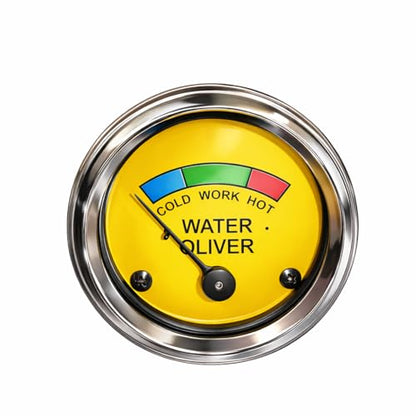 Oliver Tractor Gauge Set Temperature + Oil Pressure + Amp Meter 2” Yellow Dial Chrome Bezel,Fits Oliver Super 44 55 66 77 88 440 660, Replaces 7K344 1HA-344A 608744A 1HA7353 608747A (3 Pack)