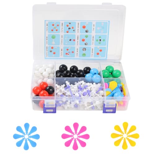 207pcs Chemistry Molecular Model Kit, 79 Atoms 18 Electron Cloud Orbitals 110 Links Bonds, Organic Chemistry Molecule Set For Middle, High School, College Educational, Learning Structure and Reactions