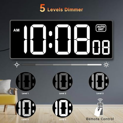 Soobest Digital Wall Clock with Seconds for Gym - color: 10.2” White