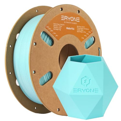 ERYONE Matte PLA Filament for 3D Printer, Filament 1.75mm +/- 0.03mm, 1kg (2.2LBS)/Spool, Mint Green - color: Matte Mint Green
