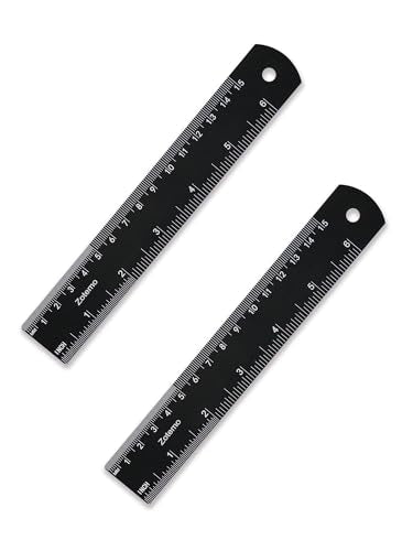 50 Pack Metal Rulers for School Kids, 6 Inch Aluminum Ruler Bulk with Centimeters, Millimeter and Inches, Laser Engraved Metric Scales- 150 mm Straight Edge for Class - size: 6 Inch, 50 Pack