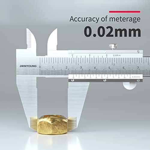 Carbon Steel Vernier Caliper Dual Reading Scale Metric Calipers Measuring Tool Inside Outside Depth and Step Measurements 0-12" Inch/Metric Range 0.05/0.0078" Resolution DRINYOUNG0-12 L - size: 0-12" (Vernier Caliper, Carbon Steel)