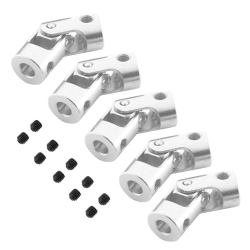 5Pack Vgoohobby Universal Rotatable Steering Shaft U Joint Coupling Motor Connector Coupler for RC Car Robot Crawler Boat (4mm to 5mm) - size: 4mm to 5mm