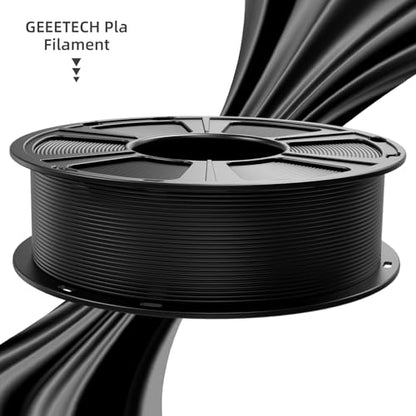 GEEETECH Black PLA Filament 1.75mm 1KG for Bambu AMS - color: 1kg Pla Black