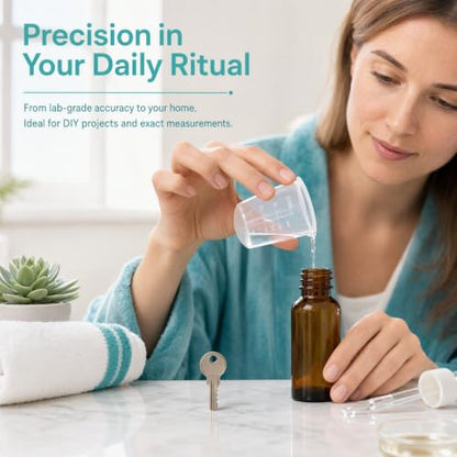 IMIKEYA 20 Pack 50 mL Plastic Graduated Measuring Beakers