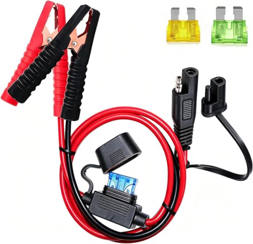 10AWG Battery Alligator Clips,SAE Quick Release Adapter to Clips - size: 10AWG Alligator Clip to SAE
