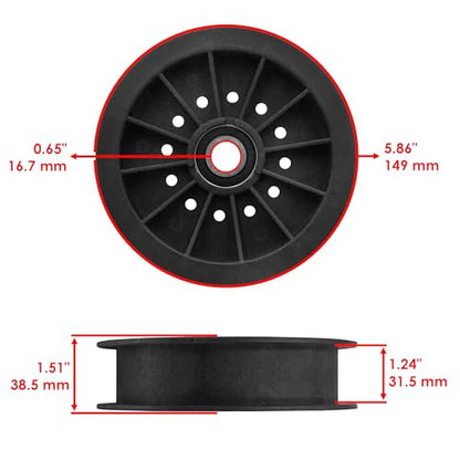 Caltric 36" 42" 48" 54" 60" Deck Pulley Compatible with Hustler FasTrak 109-0977 784504