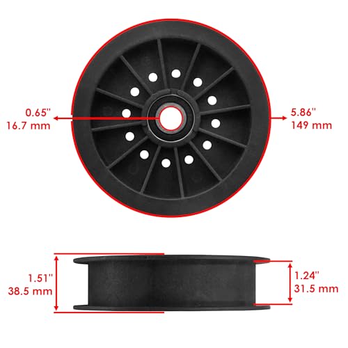 Caltric 36" 42" 48" 54" 60" Deck Pulley Compatible with Hustler FasTrak 109-0977 784504