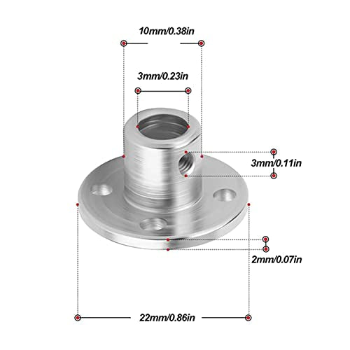 2-Pack 3mm Flange Shaft Coupling High Hardness Metal Axis Bearing Fittings DIY Model Accessory Rigid Flange Guide Shaft Coupler Motor Connector - size: 3mm