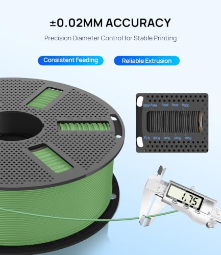 JAYO PLA 3D Printer Filament 1.75mm Bundle, 1.1kg, 4-Pack - color: 4.4kg Black + White + Gray + Cyan