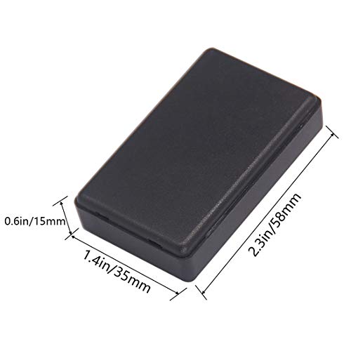 Zulkit 5Pcs Project Boxes ABS Plastic Electrical Project Case Power Junction Box Black 2.28 x 1.38 x 0.59 inch (58 x 35 x 15 mm) - color: 5 PCS, size: 2.28" x 1.38" x 0.59"