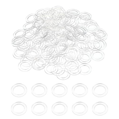 uxcell 120 Pcs M8 PVC Flat Washers 8mm ID 12mm OD 1mm Thick Plain Washer Grommets Plastic Sheet Gasket Fastener Sealing Spacer Gasket Ring Water Hose Washers, Clear - size: M8x12mmx1mm