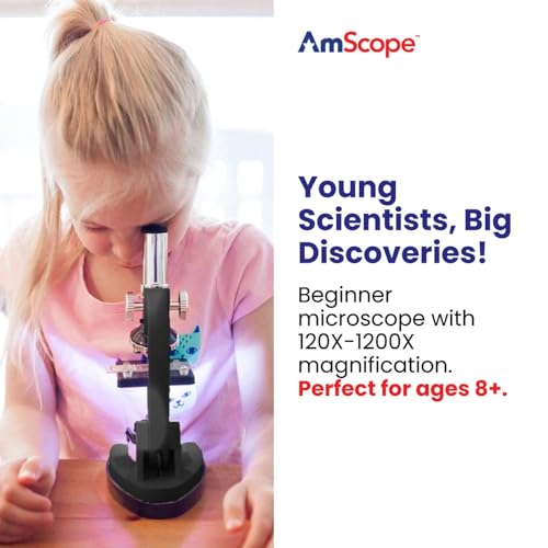 AmScope M30-ABS-KT51 STEM Microscope Kit, Monocular, Black - style: B) Black Microscope Kit