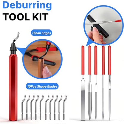 3D Printer Tools Kit,40Pcs 3D Printer Accessories for FDM Printers,Includes Removal Scrapers,Deburring & Finishing Tools,Sanding Sponges,Nozzle Cleaner, Metal Files,Brushes and Engraving Knife