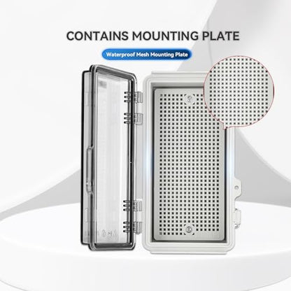 Mollom Transparent Cover Outdoor Junction Box (8.3x4.3x2.8In) - size: 8.3x4.3x2.8"