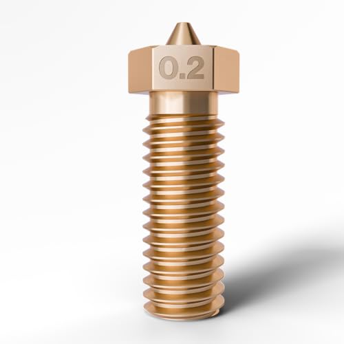 E3D Volcano 3D Printer Nozzle for Flsun V400 , Artillery Sidewinder X2, Anycubic Kobra 3 Max, Sidewinder X1 - 0.2mm Brass - Nozzles Replacement Upgrade Parts for Volcano Hotend & Heatblock - size: 0.20mm, style: Volcano