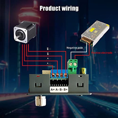 DC Stepper Motor Driver and Controller, ZK-SMC02 Integrated Board DC 5~30V 4A Forward/Reverse Pulse Speed Angle Control Module Programmable PLC Serial Communication Drive All-in-One for 42 57 Motor