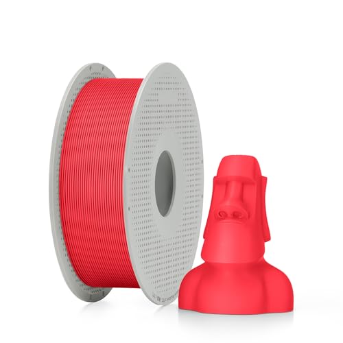 Bambu Lab PLA Matte 3D Printer Filament 1.75mm RFID 1kg with Spool, Scarlet Red - color: Scarlet Red, size: With Spool