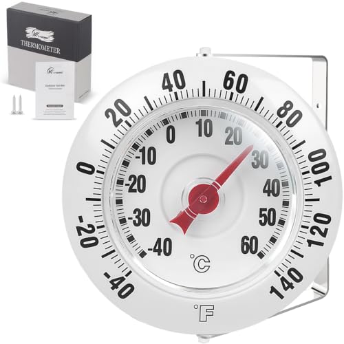 5.5" Outdoor Thermometer 360° Rotating Dial Garden Thermometers Wall Mount - color: Outdoor - Thermometers - Wall Mount