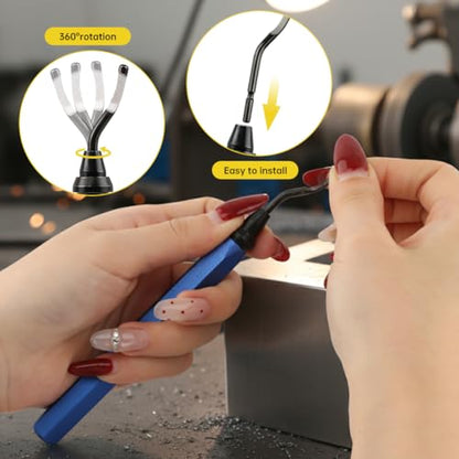 3D Print Deburring Tool Set with 10pc Multipurpose Blades Removing Burr 6Pcs Needle File 1pc Micro Wire Cutter Pliers for 3D Printed Edges, for Finishing, Deburring, Cleaning