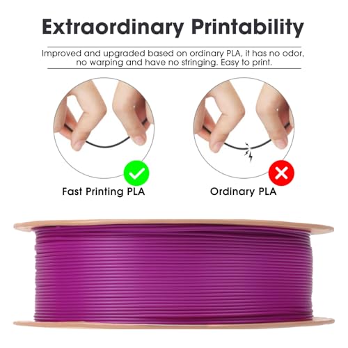 eSUN PLA Basic Filament 1.75mm 3D Printer Filament 1KG Purple - color: Purple, size: 1KG