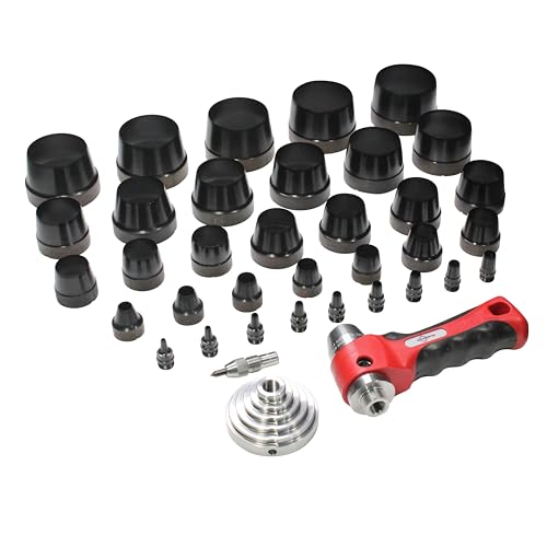 Mayhew Tools 66016 Hollow Punch, 36-Piece Set, Black - size: 36-Piece Set, style: SAE