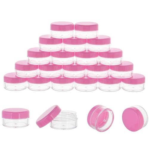 10 Gram Sample Containers 20 Count Small Plastic Containers with Lids - color: Pink