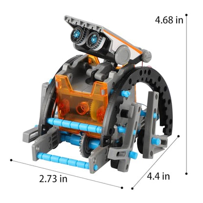 Lucky Doug 12-in-1 Solar Powered Robot Building Kits Toys - color: Grey