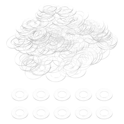 uxcell 120 Pcs M10 PVC Flat Washers 10mm ID 20mm OD 0.5mm Thick Plain Washer Grommets Plastic Sheet Gasket Fastener Sealing Spacer Gasket Ring Water Hose Washers, Clear - size: M10x20mmx0.5mm
