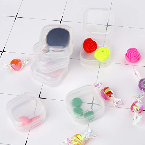 88-Pack Clear Square Plastic Storage Containers with Lids - size: 88 Pieces 1.37 x 1.37 x 0.7 Inches