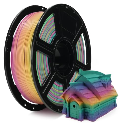 FLASHFORGE Rapid PLA Gradient Filament 1.75mm Rainbow Candy, Transform Colors Smoothly & Fast, High Speed PLA 3D Printer Filament, Experience Exceptional Performance with 500mm/s Fast Printing - color: Rainbow Candy