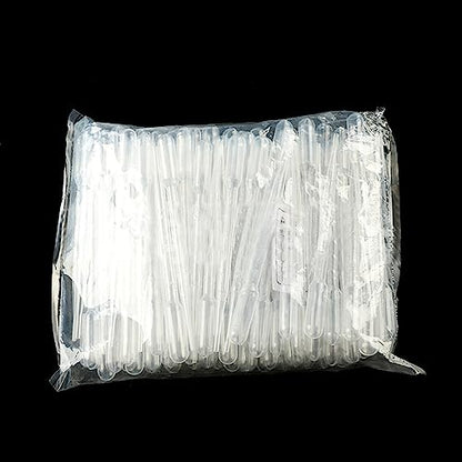 100x Disposable Pipettes 0.2/0.5/1/2/3/5ML Plastic Transfer Pipette Practical Pipettes Dropper for Science Experiments, 6.5cm