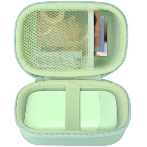 Lebakort Storage Case Compatible with Liene 2x3” Photo Printer Mini Instant Portable Color Mono Photo Printer (Green Case) - color: Green Case, size: for Liene 2x3