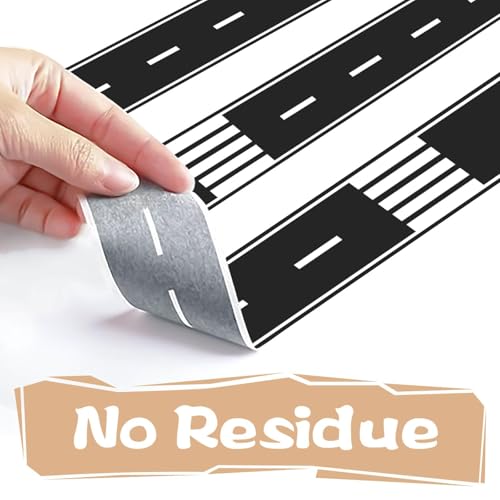 Piokio Road Tape for Kids, 2 Rolls Black Track Tape, 33ft x 2.4in Each - size: 2 rolls