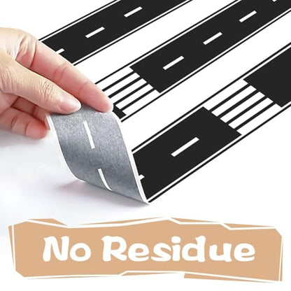 Piokio Road Tape for Kids, 2 Rolls Black Track Tape, 33ft x 2.4in Each - size: 2 rolls