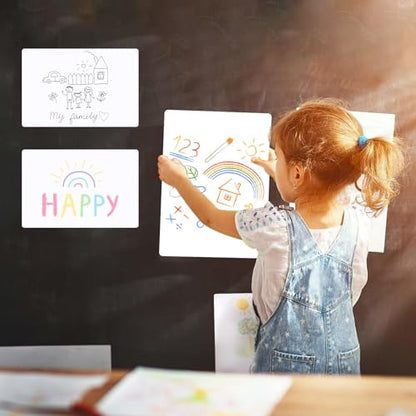 SVNOOC Multi-Use Dry Erase Board Dry Erase Small White Board for Classroom Office Home, 5.5x8.5 inches Lapboards for Students School Meeting Message (6 Pack) - size: 5.5x8.5 inches