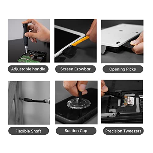 JAKEMY Professional Screwdriver Set for Electronics Repair, Computer Screwdriver Kit with 126 Magnetic Precision Bit Set and Opening Tool Kit for Laptop, MacBook, iPhone, Tablet, Watch, Modding, DIY - color: Jm8183 - 145 in 1 Portable