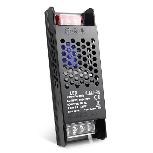 24V 5A 120W Universal Regulated Switching Power Supply, 100-250V AC to 24V DC Converter, LED Driver, Industrial Transformer, Adapter for Strip Light, Lamp, Radio - style: 24 Volt