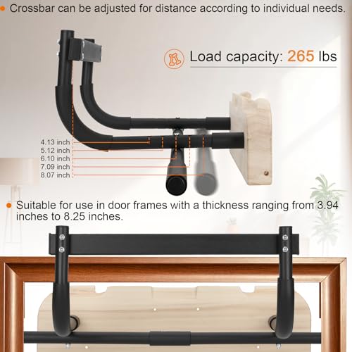 Hangboard Rock Climbing Hangboard with Door Way Pull Up Bar