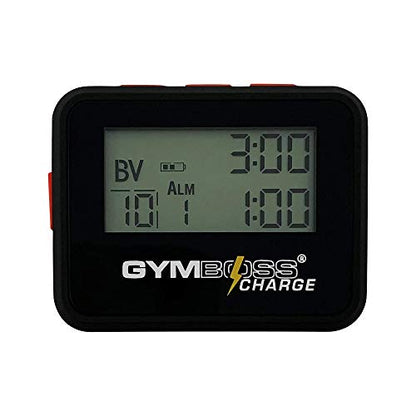 Gymboss Charge Interval Timer and Stopwatch - color: Black / Red