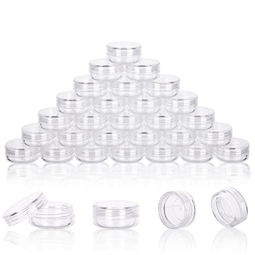 3 Gram Sample Containers 100 Count Empty Lip Balm Containers with Labels - color: Clear