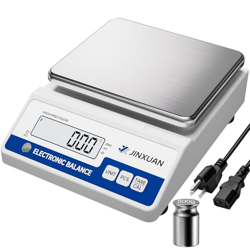 Digital Lab Scale 0.01g Accuracy 5000g Analytical Balance Scale Precision Scale for Weighing Gold Silver Jewelry Diamond Powder Grain Food, Electronic Gram Scale with 500g Weight, LCD Display, 7units - style: 5000gx0.01g with 500g Calibration Weights