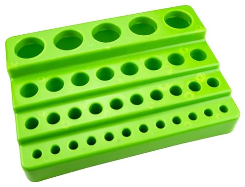 Caplugs Evergreen 240-6400-G10 RTU Series Multi-Tier Universal Rack, Green Polystyrene (PS), 4 Pack, for Test Tubes and Microcentrifuge Tubes, Sample Handling, Storage, Testing, Laboratory - color: green
