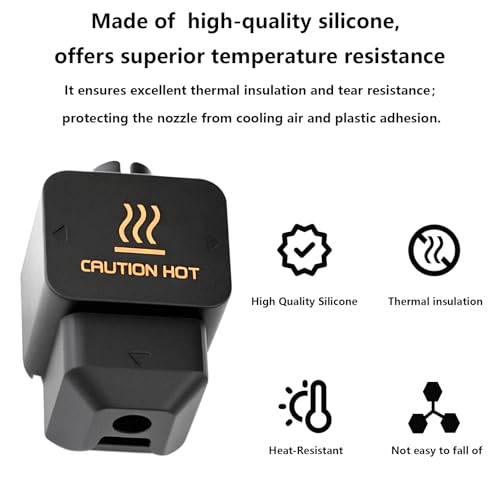 5PCS Silicone Socks for H2D Hotend, Heating Block Nozzle Protect Silicone Cover 3D Printer Parts Accessories for Bambu Lab H2D, High Temperature Resistance & Durable Silicion Sleeve - style: Silicone Socks (5PCS）