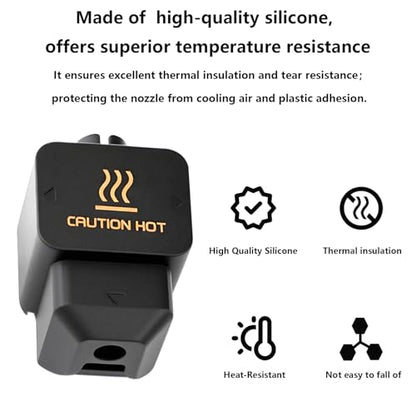 5PCS Silicone Socks for H2D Hotend, Heating Block Nozzle Protect Silicone Cover 3D Printer Parts Accessories for Bambu Lab H2D, High Temperature Resistance & Durable Silicion Sleeve - style: Silicone Socks (5PCS）