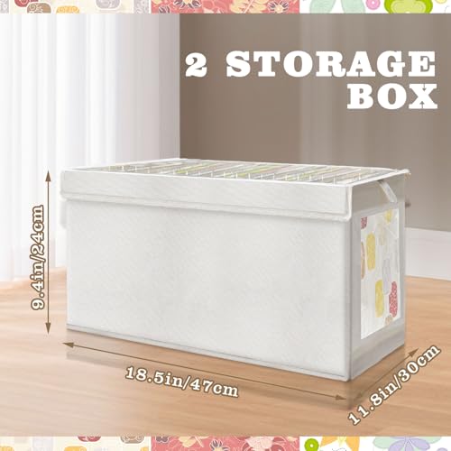 Sadnyy 502pcs Fabric Storage Box with 8.3 x 11 Inch Fabric Organizer Boards