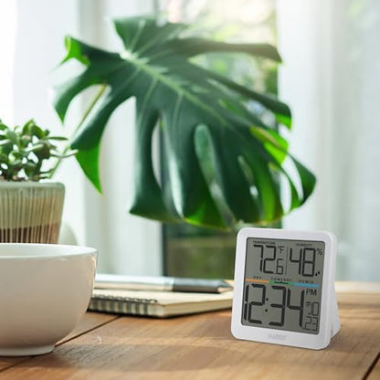 La Crosse Technology 302-1408-TBP Indoor Comfort Meter with Time & Date